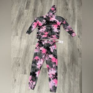 Justice Girls Hooded Sweat Shirt & Sweat Pants Size XL (16/18)